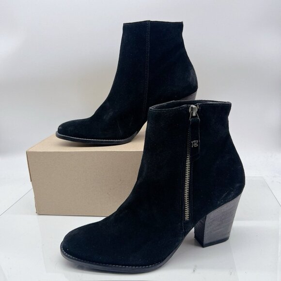 Paul Green Reya Boot Heeled Ankle Black Soft Suede UK 7.5 US 10 - NEW $550 - Picture 3 of 12